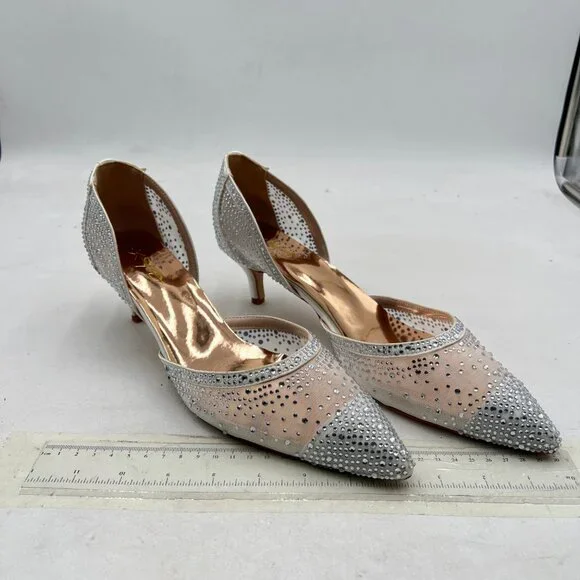 XYD Silver and Cream Heels - Picture 4 of 8